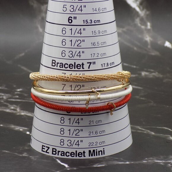 Inc International Concepts Bangle Bracelet Gold 4-Pc Set Charm & Cord Wrapped - Picture 8 of 10